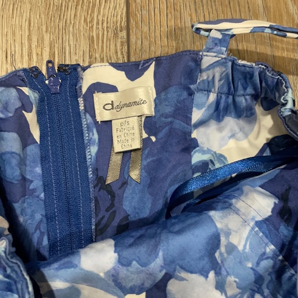 Dynamite Blue Flowered Sundress - Picture 2 of 3